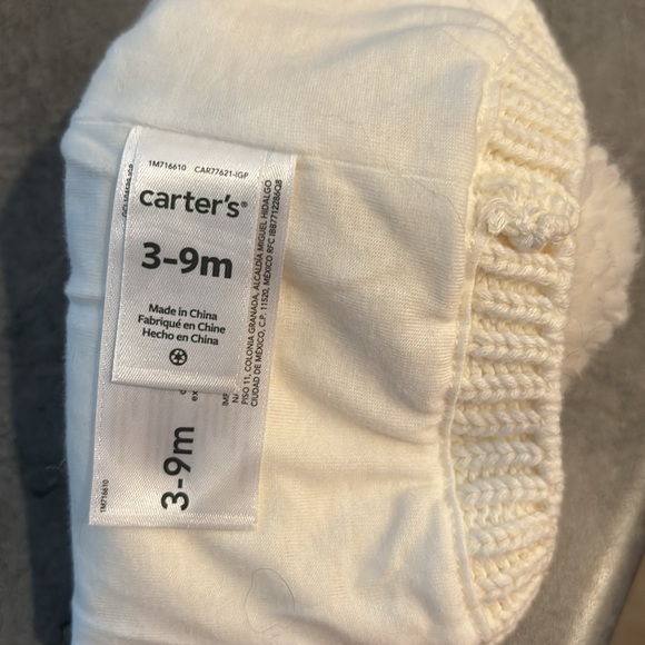 Snowman Knit Baby Toque/Beanie/Winter Hat, Carters 3-9M - Picture 2 of 2
